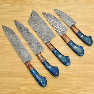 Professional Grade Damascus Steel <b>Kitchen</b> Knife Set With Comfortable Handles For Home <b>Kitchen</b> And Dining Use - Product Image 6
