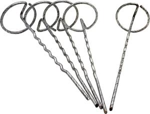 Piquet de jardin rustique en métal brun avec plusieurs embouts sphériques, sculpture décorative d'extérieur pour pelouse et aménagement paysager - Product Image 5