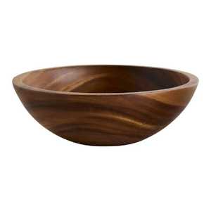 Grand saladier en acacia avec cuillères, compatible lave-vaisselle, écologique, pour pâtes et nouilles, style Japandi, bols de service réutilisables - Product Image 3