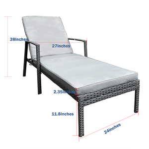 Sdraio da Esterno in Rattan Intrecciato, Comoda Chaise Longue per Patio - Product Image 6