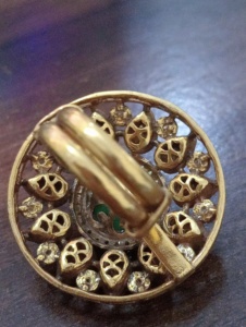 Amaira Jewels Vintage Floral <b>Cocktail</b> <b>Ring</b> 18K <b>Gold</b> Plated Silver Green Doublet Stone Women Party Jewelry Classic <b>Ring</b> - Product Image 6