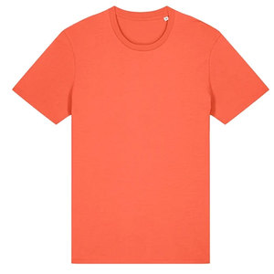 Camiseta de Manga Corta para Hombre, Cuello Redondo, Color Azul Sólido, Corte Regular, Informal, de Algodón Jersey, Tejido Liso - Product Image 4
