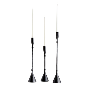 Candelabro de aluminio fundido con acabado negro mate, el más vendido, para decoración del hogar, hecho a mano y personalizado, juego de 3. - Product Image 2