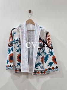 เสื้อโค้ทผ้าฝ้ายปักมือ คอจีน แขนยาว สไตล์จีน ลายเพสลีย์ เสื้อคลุมฤดูใบไม้ผลิ สำหรับผู้ใหญ่ ผู้หญิง ลำลอง - Product Image 2