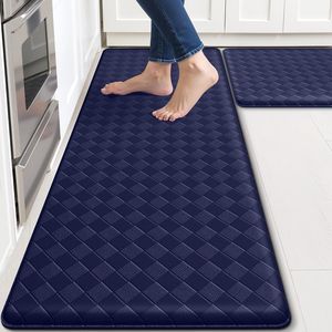2pcs Kitchen Rugs Anti-Fatigue Cushioned Kitchen Mats Non-Slip Standing <b>Desk</b> Mat Waterproof Kitchen Flooring - Product Image 4