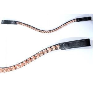 Frontal de cheval interchangeable avec cristaux Rivoli 10 mm, boucles à dégagement rapide, accessoires de bride en cuir, équipement équestre personnalisé - Product Image 1