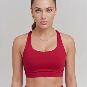 Scoop Neck Sports <b>Bra</b> Women's Yoga Fitness Cross-Over Straps <b>Bra</b> Gym Exercise <b>Bra</b> Women's Yoga Wear <b>Stretch</b> Fit <b>Bra</b> - Product Image 1