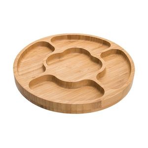 Bandeja de Madera para Servir Postres, Plato para Salsas y Aperitivos, con Compartimentos para Galletas y Queso, Utensilios de Cocina - Product Image 1