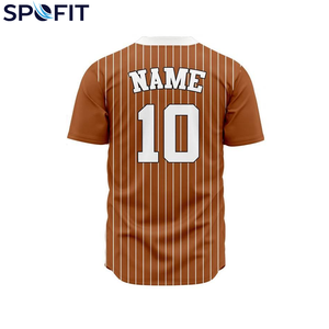 Maillot de baseball personnalisé à sublimation intégrale, col en V, vêtement de sport, t-shirt à séchage rapide, impression par sublimation, nom et numéro personnalisés - Product Image 4