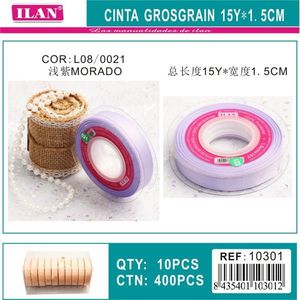 Il nastro Grosgrain 15Y 1,5 cm viola chiaro per lavori artigianali - Product Image 2