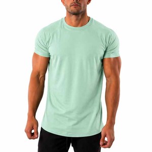 Camiseta de Manga Corta para Hombre, Personalizada, Ajustada, de Poliéster/Algodón, Tejido de Punto, Transpirable, de Secado Rápido, Ecológica, de Alta Calidad, Venta al Por Mayor - Product Image 3