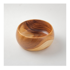 Bol de service artisanal en bois naturel et résine, haute qualité, sculpture unique, design moderne et écologique, décoration intérieure, pour mariages et fêtes - Product Image 5