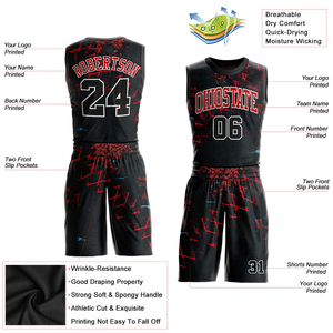 Ensemble d'uniformes de basketball en promotion – Tenue de sport en polyester pour adultes et jeunes – Kit maillot de basketball pour équipe - Product Image 4