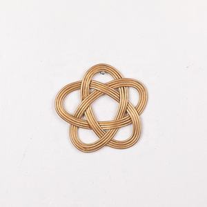 Collier d'arbre de Noël de haute qualité accrocheur deux tons rotin jonc de mer collier d'arbre collier d'arbre de Noël à la main - Product Image 3