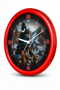 Panchmukhi Hanuman Modern Wall <b>Clock</b> Plastic & Glass Frame Digital Printed Round Hanging <b>Clock</b> Spiritual Home Decor Gift Item - Product Image 2