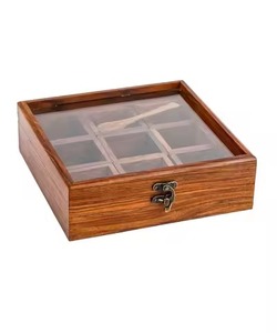 Premium Grade Wooden Spice Box Masala Storage Organizer for Kitchen <b>Herbs</b> and Cooking Essentials - Product Image 6