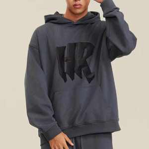 Sudadera con capucha personalizada de peso pesado, estilo vintage, con lavado ácido, con cremallera, para hombre y mujer, unisex, oversize, de forro polar, estilo urbano, lisa, roja. - Product Image 3