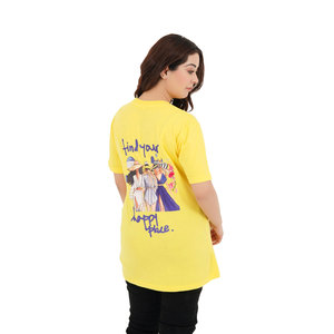 T-shirt pour femme en coton mélangé extensible de haute qualité, col rond, décontracté, chic, minimaliste, moderne, pour tous les jours - Product Image 3