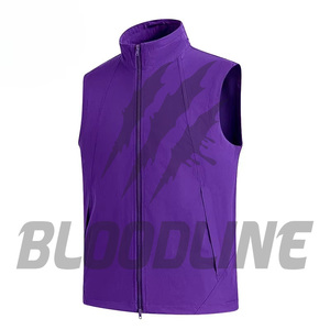 Gilet coupe-vent sans manches pour homme, noir, fermeture éclair intégrale, vêtements d'hiver - Product Image 4