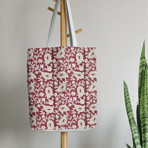 Block Printed Jhola Bag Vintage Oversized Indian Hand Printed <b>Clothes</b> Bags Daily Use for Grocery Shoulder Block Printed Bags - Product Image 5
