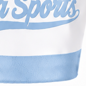 Maillot de cheerleading sans manches bleu clair sublimé, tenue de sport athlétique pour équipe, uniforme de compétition et d'entraînement - Product Image 6