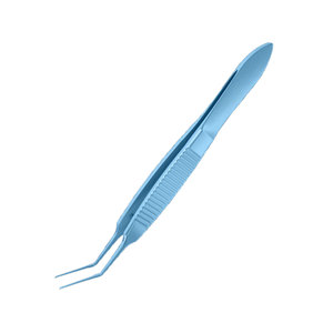 Pinces chirurgicales à pointes régulières 11,50 mm, mâchoires droites, manche plat 82 mm, en titane, pour microchirurgie ophtalmique manuelle - Product Image 4