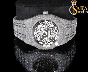 Indian Manufacture Crafted Stainless Steel Lab Grown Diamonds <b>Watch</b> with VVS Square <b>Case</b> Available for Affordable Price - Product Image 2