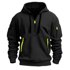 Sudadera polar con media cremallera y logotipo en relieve para colecciones minoristas contemporáneas - Product Image 2