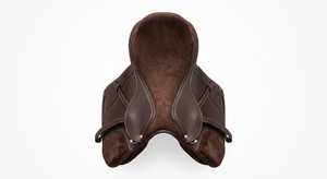 FAB International English Dressage Saddle Plastic Tree Nickel-Plated Brass Hardware Brown Color Comfortable Durable Model - Product Image 4