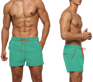 Vêtements et accessoires pour hommes : Short de bain uni à séchage rapide, style urbain, taille élastique en maille, pour le surf et la plage, OEM - Product Image 5