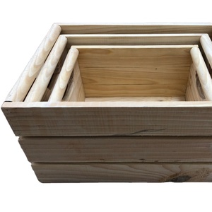 Cajas Decorativas de Madera HLC, Caja de Almacenamiento de Madera, Cajas de Madera Rústicas Apilables con Asas - Product Image 6