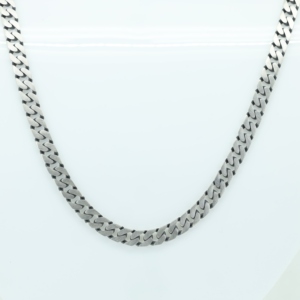 ขายส่งสร้อยเงินแท้ 925 สำหรับผู้ชาย คุณภาพสูง ขนาด 3/4/5/6 มม. แบบแบนโค้ง Cuban Link Chain สไตล์ไมอามี่ ฮิปฮอป - Product Image 1
