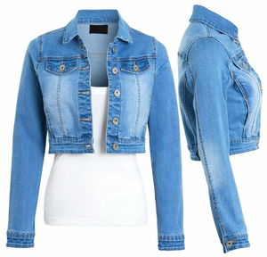 เสื้อแจ็คเก็ตผู้หญิงแขนยาวลำลองแบบกระดุมเดียวผ้าเดนิมถักทอระบายอากาศได้ดีสำหรับฤดูใบไม้ร่วงปี 2026 - Product Image 1