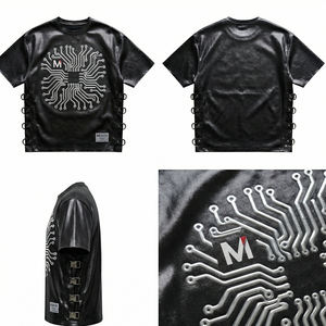 T-shirt surdimensionné inspiré du cyberpunk, mode streetwear, design circuit, tee-shirt urbain MALUZA INDUSTRIES - Product Image 6
