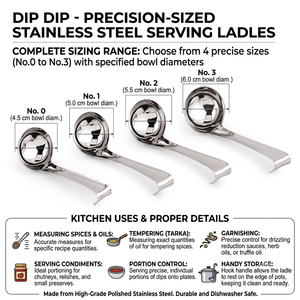 Stainless Steel Chrome Finish Mirror Polished Eco-Friendly Food Contact Safe Modern Wedding Multi-functional <b>Dip</b> Soup Gravy - Product Image 3
