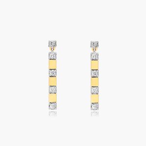Boucles d'oreilles pendantes Abyss en diamant cultivé en laboratoire, or rose - Product Image 4