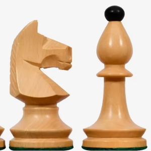 ตัวหมากรุกหรูหราแบบโรมาเนียและฮังการี ขนาด 3.8 นิ้ว (คิง) ทำจากไม้เอโบนีและไม้บ็อกซ์วูด น้ำหนักสมดุล ราคาดีที่สุด - Product Image 1