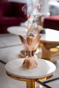 FAIZA CRAFT Elegante Quemador de Incienso de Resina Transparente y Madera de Sándalo y Acacia, Cámara de Humo para Aromaterapia en Interiores del Hogar - Product Image 3