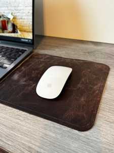 Handmade Real Leather <b>Mouse</b> Pad Anti Slip Suede Base Desk <b>Mat</b> Personalized Executive Writing Pad for Computer LMP-0048 - Product Image 4