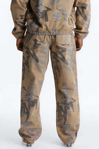Jeans de Mezclilla de Algodón para Hombre, Corte Recto, Estampado de Letras, Ajuste Holgado, Cintura Media, Estilo Casual de Primavera - Product Image 3