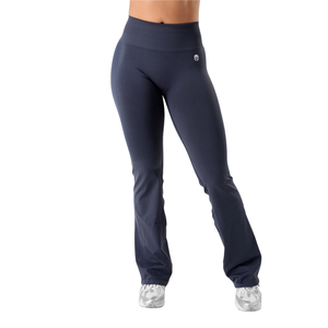 Pantalon évasé taille ultra haute sans coutures pour femme, coupe sculptée, extensible, compressif, style bootcut, pour le sport et le yoga - Product Image 3
