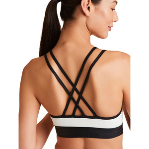 Women's Customized Fitness Logo Design Breathable Running Sports Padded <b>Bra</b> High Support Removable Pads <b>Racerback</b> Reversible - Product Image 5
