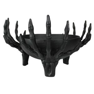 Soporte Decorativo de Metal con Forma de Mano de Esqueleto para Pastel, Plato Negro para Cupcakes de Halloween, Juego de Vajilla Novedoso - Product Image 5