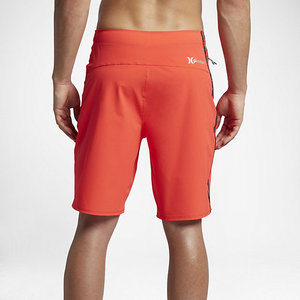 Shorts de Baño para Hombre, Color Naranja Sólido, con Cordón en la Cintura, Secado Rápido, Corte Medio - Product Image 2