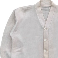 Cardigan d'hiver décontracté pour homme en laine/acrylique rouge, col en V, manches longues, boutons recouverts, style maison grecque large, vente en gros sur mesure