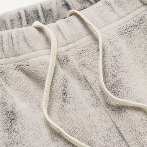 Ensemble de survêtement en polaire naturelle pour homme, sweat-shirt à capuche et pantalon de jogging, deux pièces, vêtements de sport d'hiver - Product Image 5