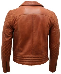 Blouson de motard en cuir véritable de luxe pour homme, manteau de motard tendance, fabrication OEM, service d'échantillonnage disponible, usine - Product Image 3