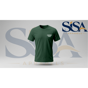 Camiseta de Algodón Extra Grande para Hombre, Color Verde Oscuro, Hecha a Medida, Tallas XS-XXL, Modelo Roses, Etiqueta Personalizada, 100% Algodón - Product Image 3