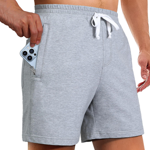 Shorts pour hommes de qualité supérieure, en tissu molletonné en coton, coupe athlétique douce, confortables, pour un usage quotidien et la salle de sport. - Product Image 6