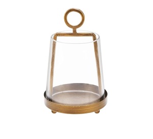 Hot Selling Eco-Friendly Portable Hanging Glass &Metal Candle <b>Lantern</b> In <b>Gold</b> Finish Candle <b>Lantern</b> for Wedding - Product Image 1
